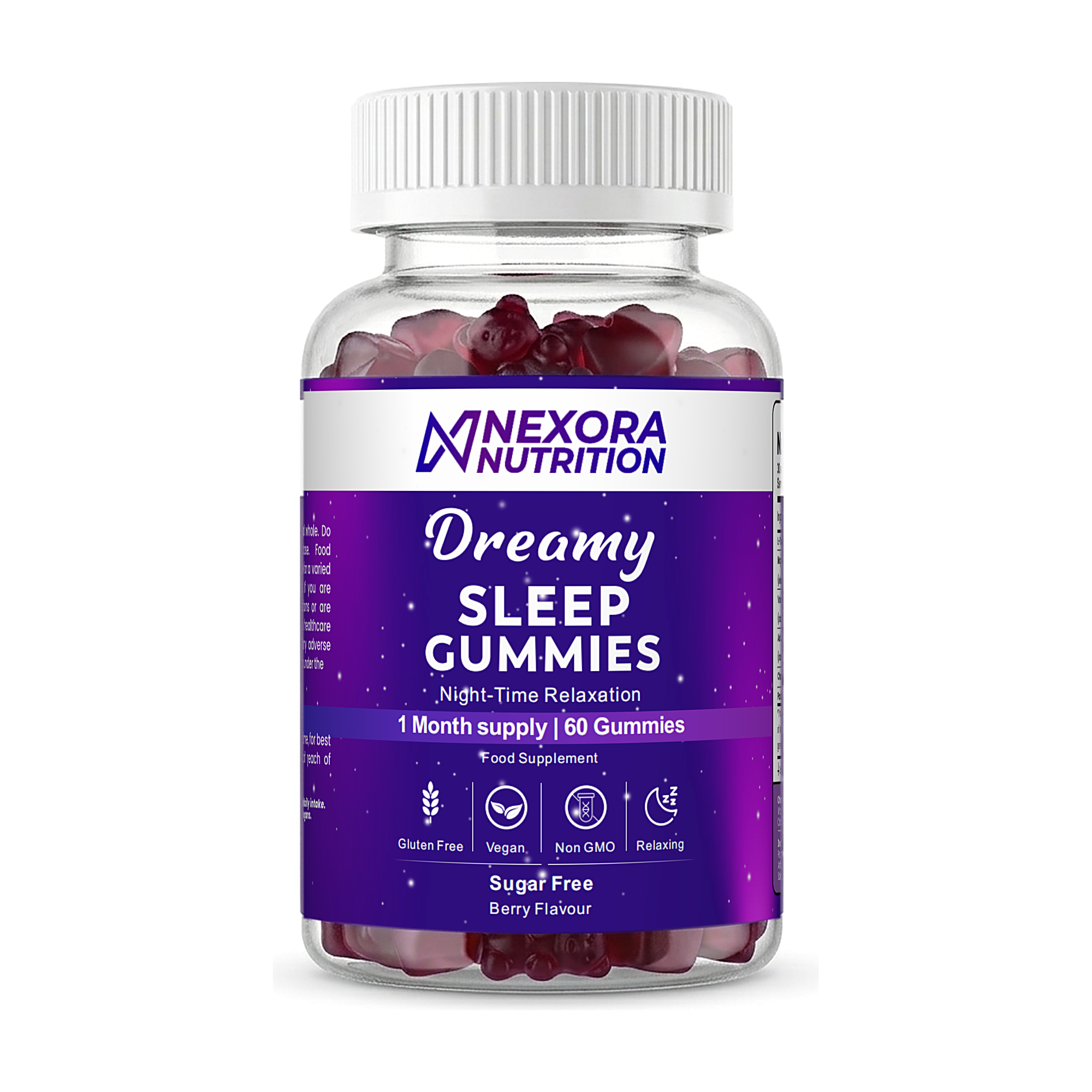 Dreamy Sleep Gummies - Night-Time Relaxation - Berry Flavoured, 60 Gummies