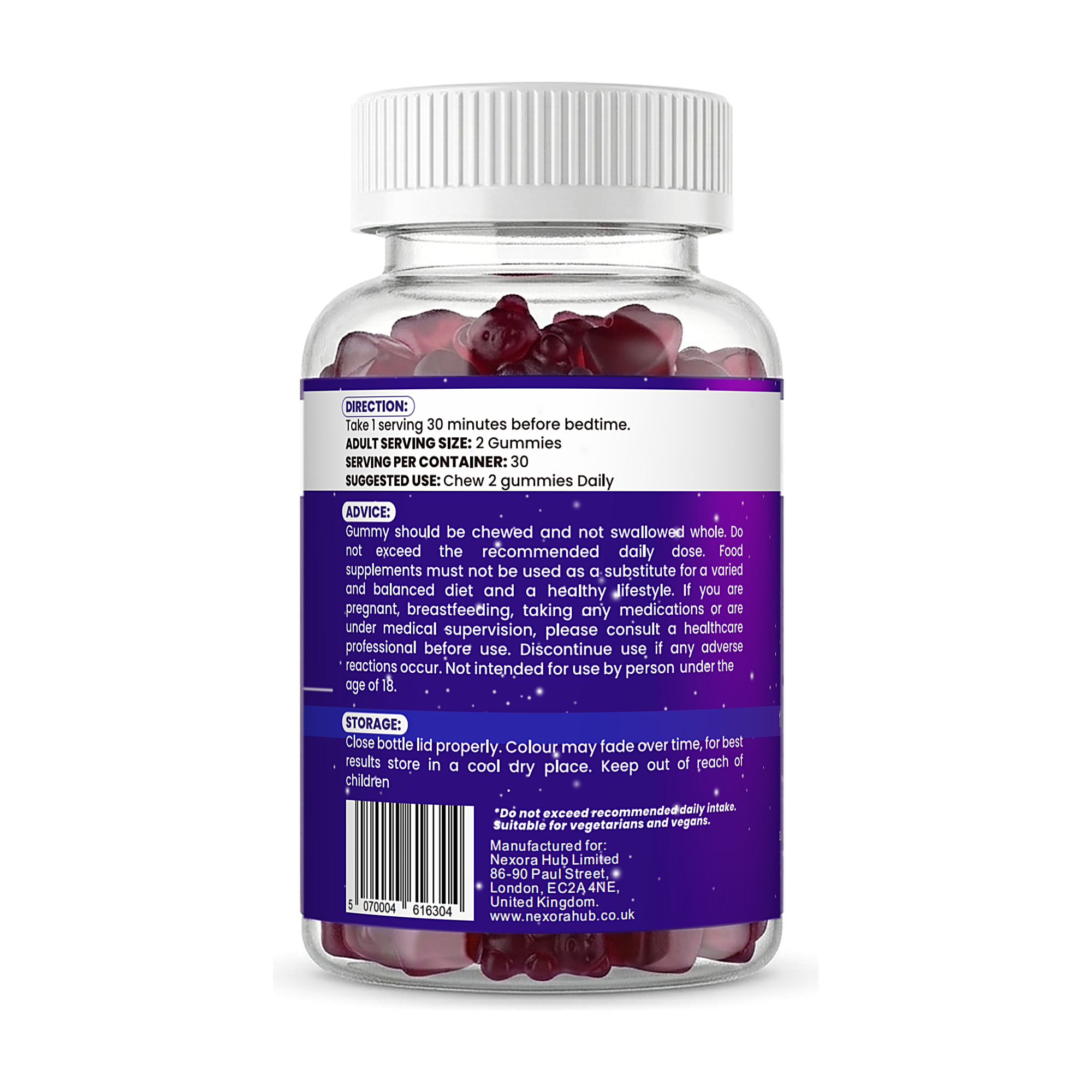 Dreamy Sleep Gummies - Night-Time Relaxation - Berry Flavoured, 60 Gummies